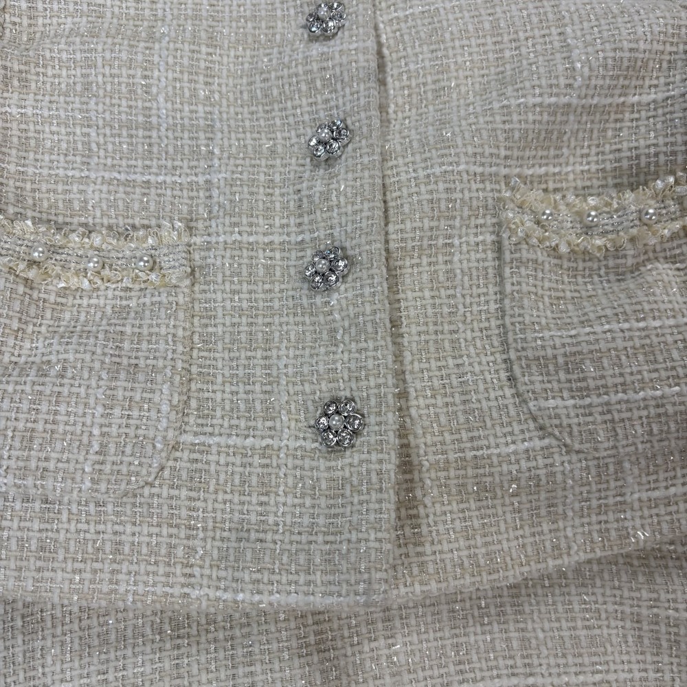 Rachel Zoe Girls Tweed Dress Jacket Set Size 7 Classic Luxe Outfit - Picture 11 of 12
